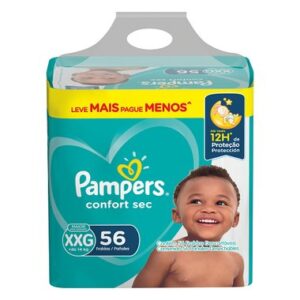 FRALDA PAMPERS CONFORT SEC BAG XXG 56UN