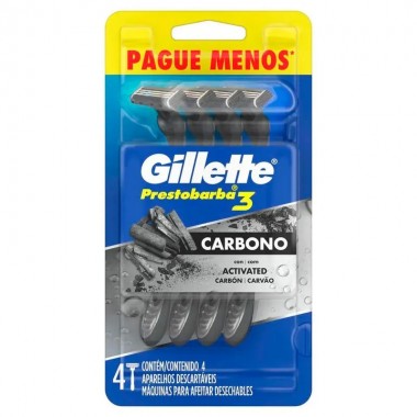 APARELHO GILLETTE PREST 3 CARVAO 4UN