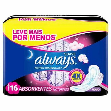 ABSORVENTE ALWAYS NOT C ABAS LV16PG14UN