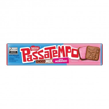 BISCOITO PASSATEMPO CHOCO MORANGO 130GR