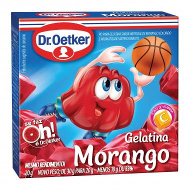 GELATINA DR OETKER MORANGO 20GR