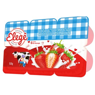 BEBIDA LACTEA ELEGE MORANGO BJ 510GR