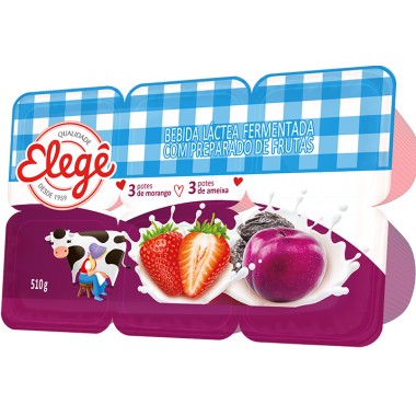 BEBIDA LACTEA ELEGE MORANGOAMEIXA 510GR