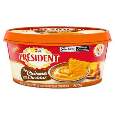 REQUEIJAO PRESIDENT CHEDDAR 200GR