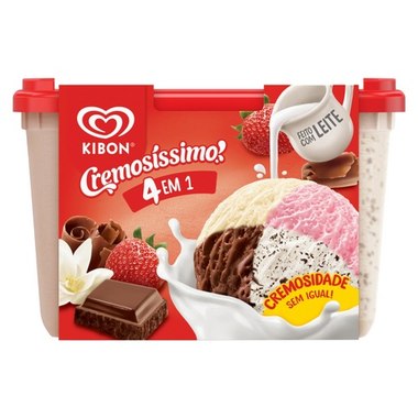 SORVETE KIBON CREMOSISSIMO 4EM1 2L