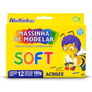 MASSA MODELAR ACRILEX SOFT 12 CORES