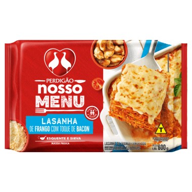 LASANHA PERDIGAO FRANGO COM BACON 600GR