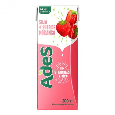 BEBIDA SOJA ADES MORANGO 200ML