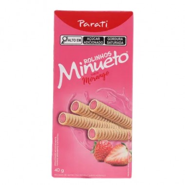 BISCOITO WAF PARATI ROLIN CHOC LEITE 40G