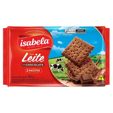 BISCOITO ISABELA LEITE CHOCOLATE 350GR