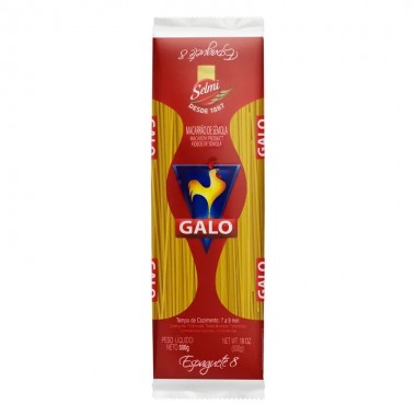 MASSA GALO S/OVOS ESPAGUETE 8 500GR