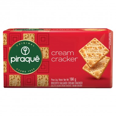 BISCOITO PIRAQUE CREAM CRACKER 184GR