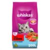 RACAO WHISKAS GATOS CASTRADOS CARNE 500G