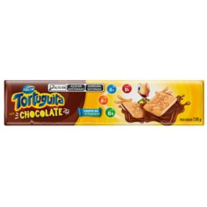 BISCOITO TORTUGUITA QUADR CHOCOLATE 130G