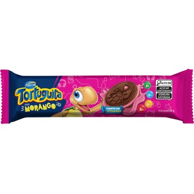 BISCOITO TORTUGUITA MORANGO 86GR