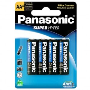 PILHA PANASONIC PEQUENA AA 4UN