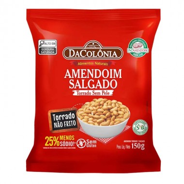 AMENDOIM DACOLONIA TORRADO SALGADO 150GR