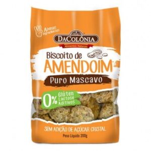 BISCOITO DACOLONIA AMENDOIM 200GR