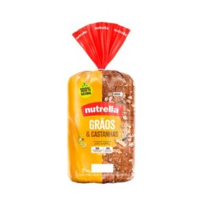 PAO NUTRELLA GRAOS E CASTANHAS 450GR