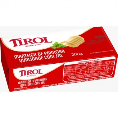 MANTEIGA TIROL TABLETE C SAL 200G
