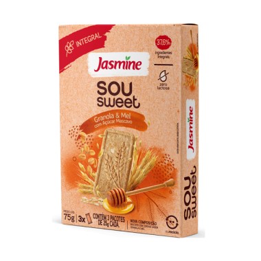 BISCOITO JASMINE INT GRANOLA MEL ZL 75GR