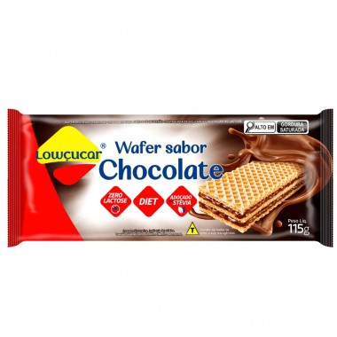 BISCOITO WAF LOWCUCAR ZR CHOC AV ZL 115G