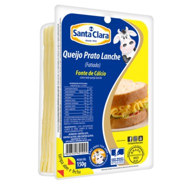 QUEIJO PRATO SANTA CLARA FATIADO 150GR