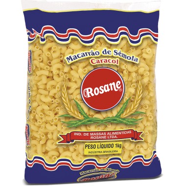 MASSA ROSANE SEMOLA CARACOL 1KG