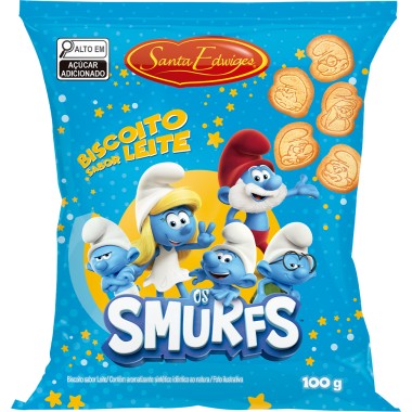 BISCOITO SANTA EDWIGES LTE SMURFS 100GR